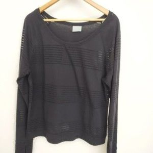 Athleta Black Limitless Long Sleeve Top